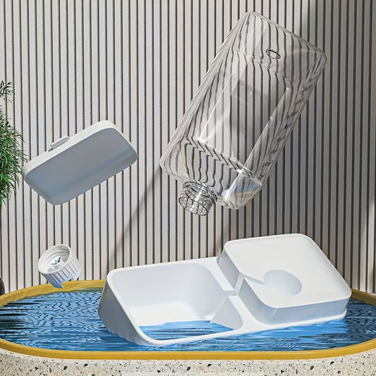 1pc/2pcs Automatic Gravity Pet Feeder, Plastic Dog Food Feeder and Water Dispenser Set, Self Feeding Station for Indoor Dogs Pet Supplies