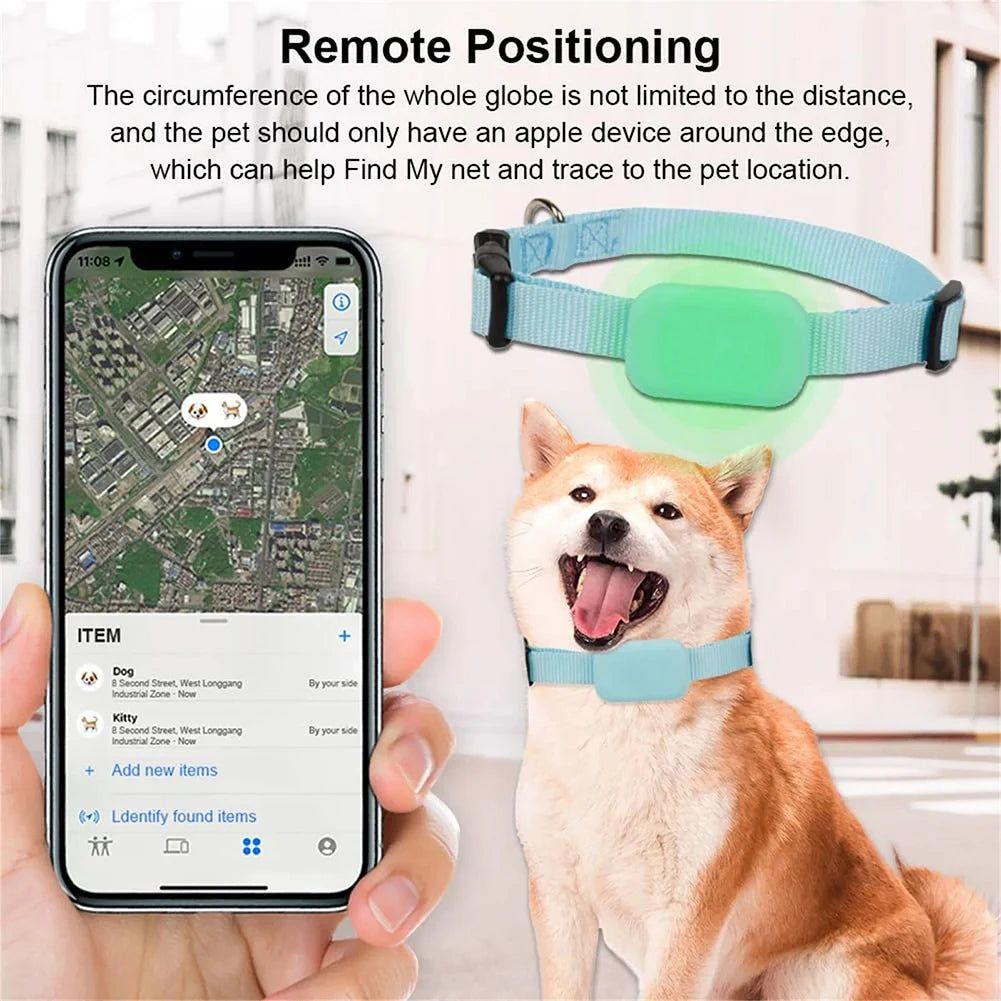 Pet GPS Tracker For iOS/Android w/Adjustable Collar Waterproof Smart Global Locator Tracker Anti-Lost Pet Locator for Dogs &amp; Cat