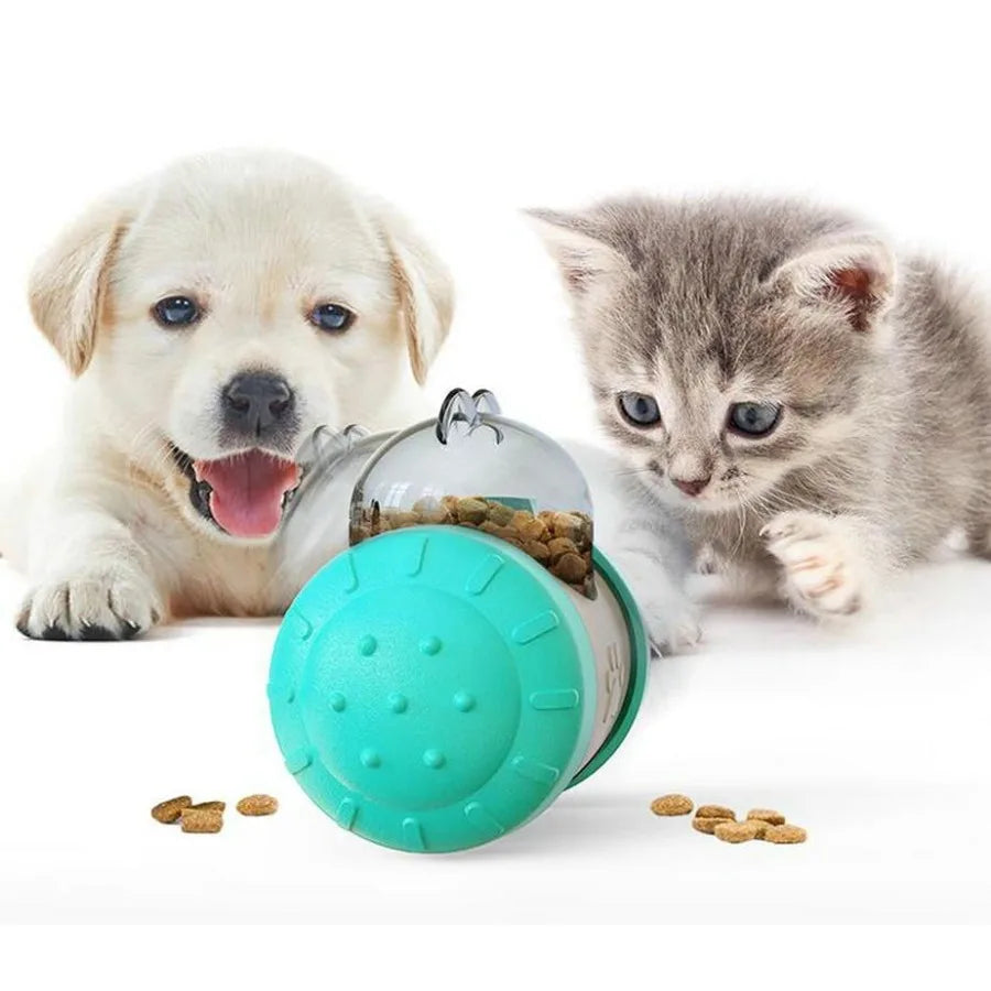 Portable Pet Chew Toy Tumbler Puzzle Slow Food Leakage Ball Cat Dog Food Dispenser Slow Feeder Pet Food Snack Leakage Toy