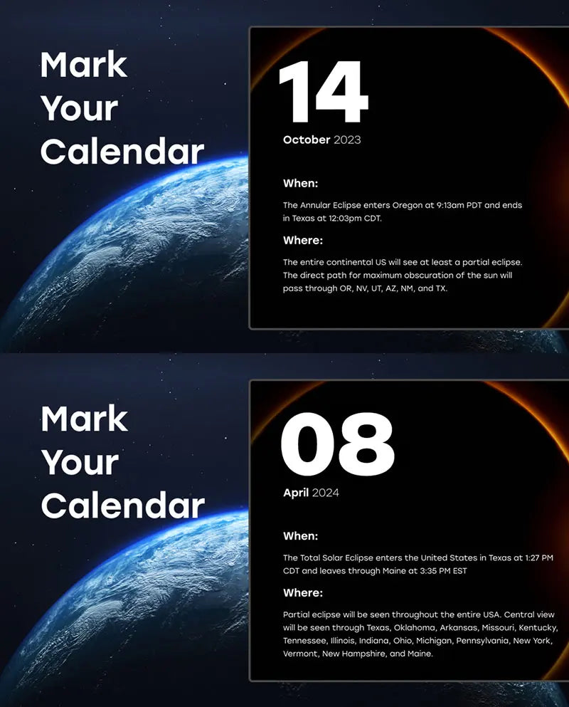 USA Warehouse Paper Solar Eclipse Glasses Safe Observation Sunglasses Eye Protection UV Protection