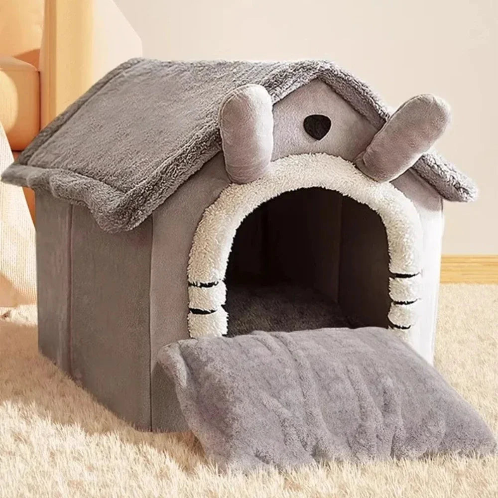 Simple Dog House Soft Pet Bed Keep Warm Bed with Removable Four Season Universal Cushion Wear Resistant and Durable Dog House