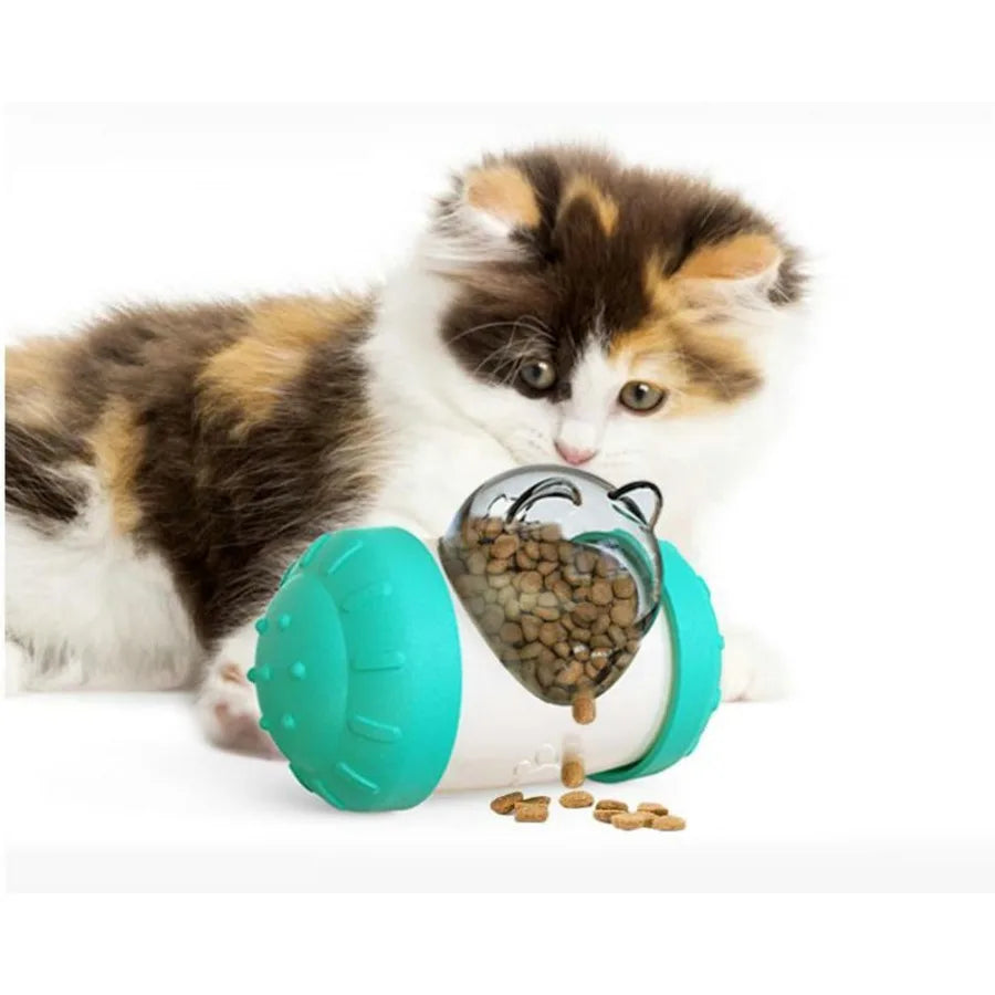 Portable Pet Chew Toy Tumbler Puzzle Slow Food Leakage Ball Cat Dog Food Dispenser Slow Feeder Pet Food Snack Leakage Toy