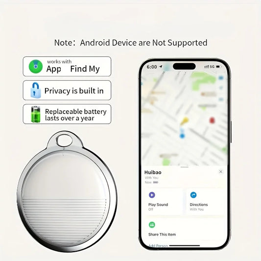 GPS Smart Anti-Lost Device - Real-Time Tracker for Pets, Elderly & Kids, No Installation Needed, iOS Compatible, Reliable & Worr