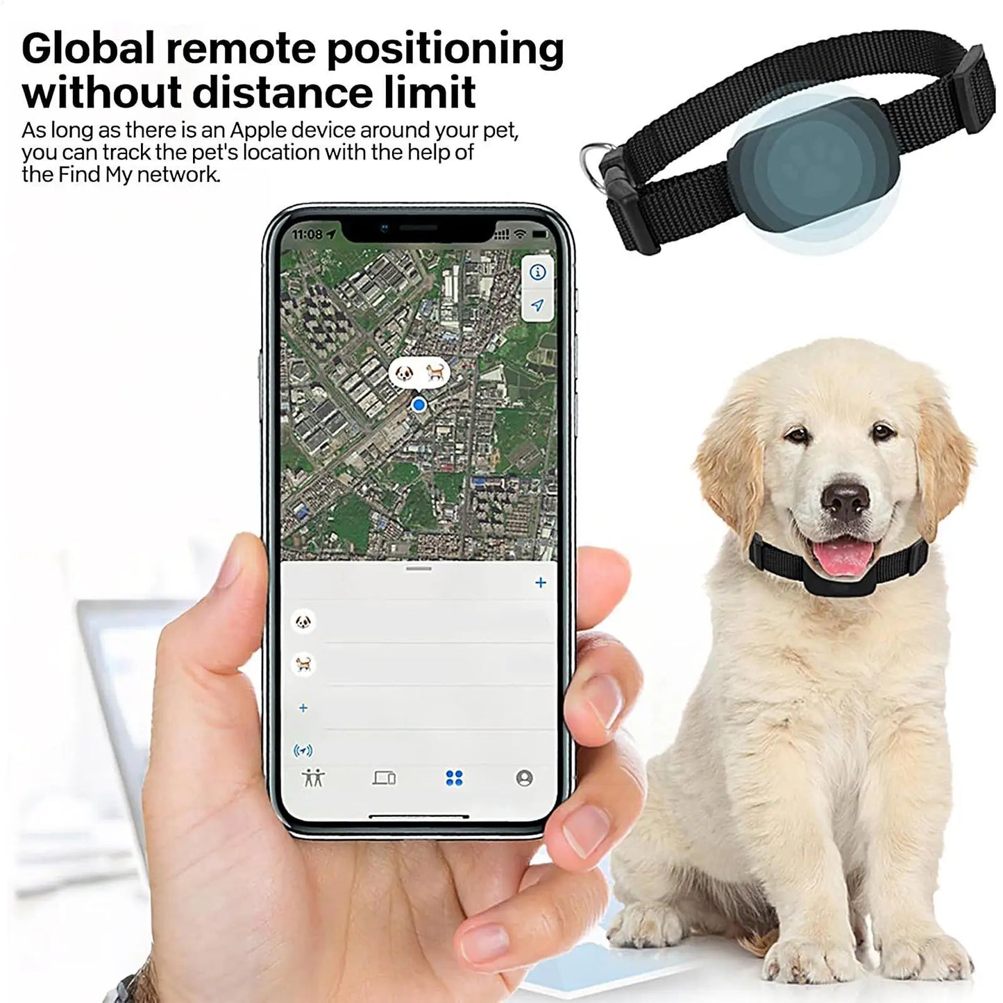 Cat Trackers GPS Cat Tracker Collar Pet Kitten GPS Collar Multifunctional Pet Smart GPS Trackers Pets Accessories iOS compatible