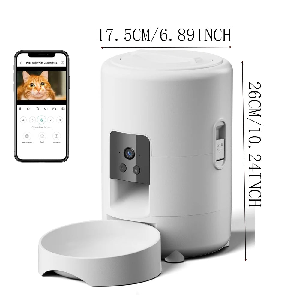 2L Camera Pet Feeder Timing Smart Automatic Feeder For Cats Dog Button WIFI APP Video Intelligent Dry Food Dispenser Dog Bowl