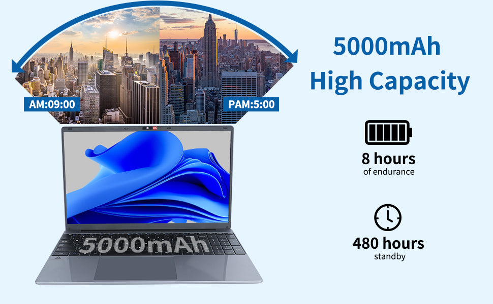 Notebook 15.6 Inch Laptop Windows 11 1366*768 Cheap Portable Intel Celeron N5095 Quad-Core Processors Laptop 8 RAM 256GB ROM